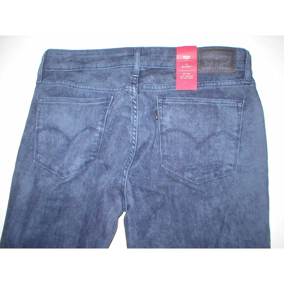 New Womens Levis Dark Jeans 711 Skinny 29 X 31 NWT Mid Rise Flatter and Lift - Picture 3 of 4